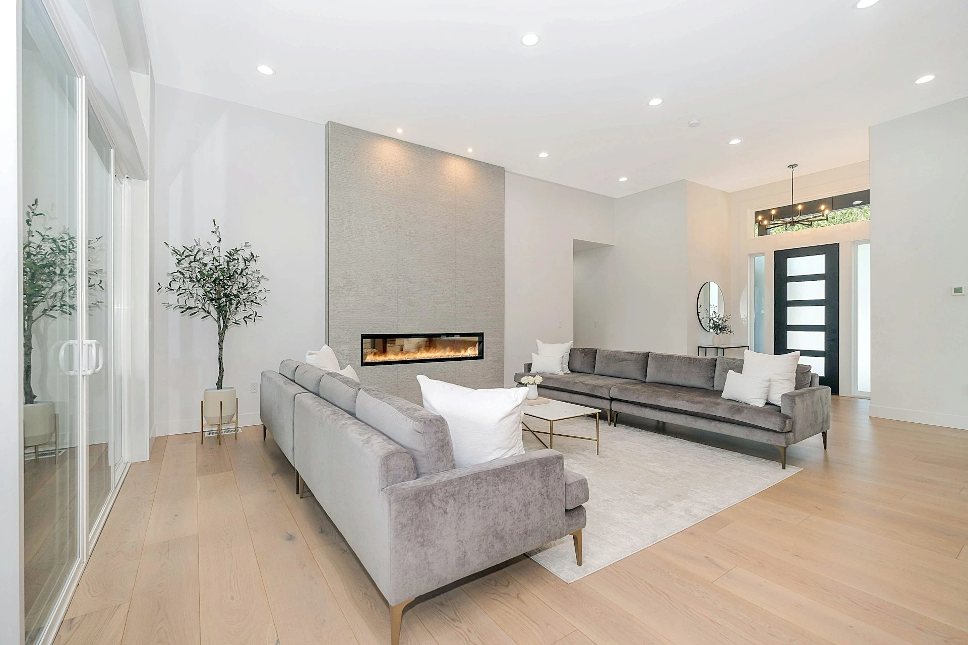 Fireplace feature wall