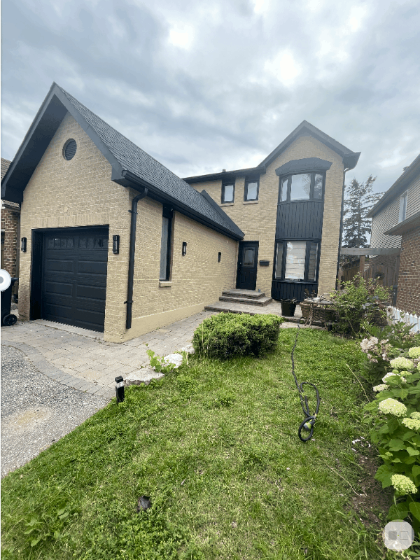 exterior brick stain- before and after Brampton
